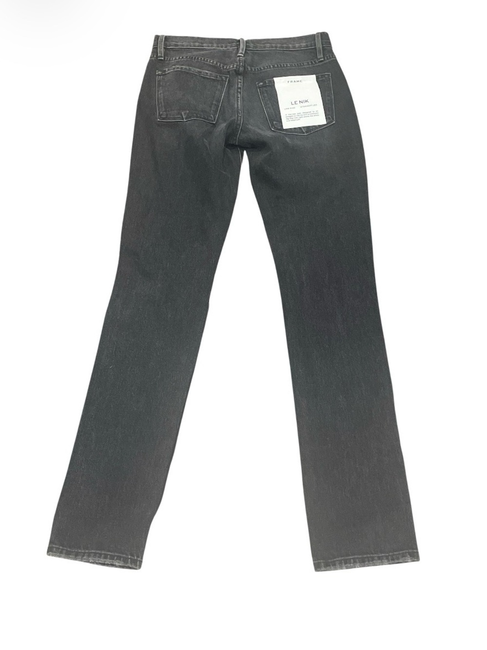 FRAME Le Nik Black Low Rise Straight Leg Jeans Size 24 NWT - Picture 4 of 4